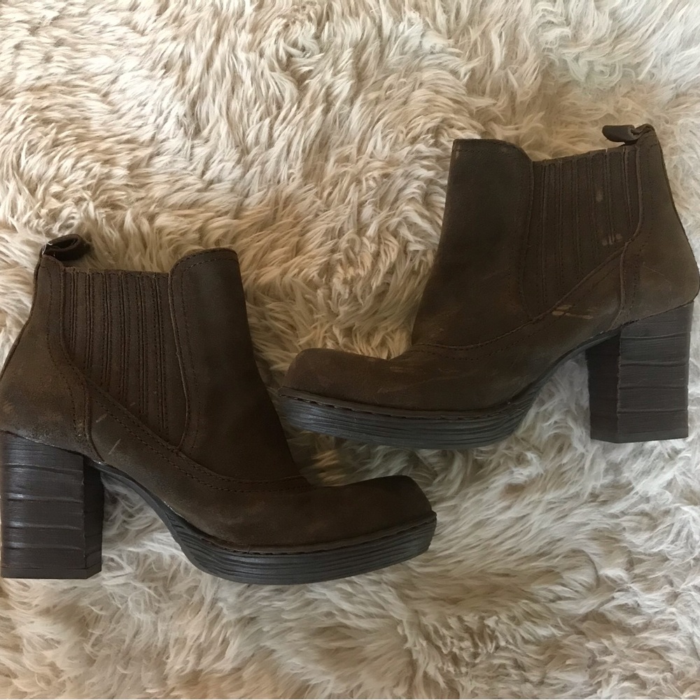 Born - Suede Ankle Boots. Size 7.